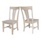 International Concepts Elle Solid Wood Splat Back Dining Chairs - Set of 2 - Unfinished CI-68P - alternate 7